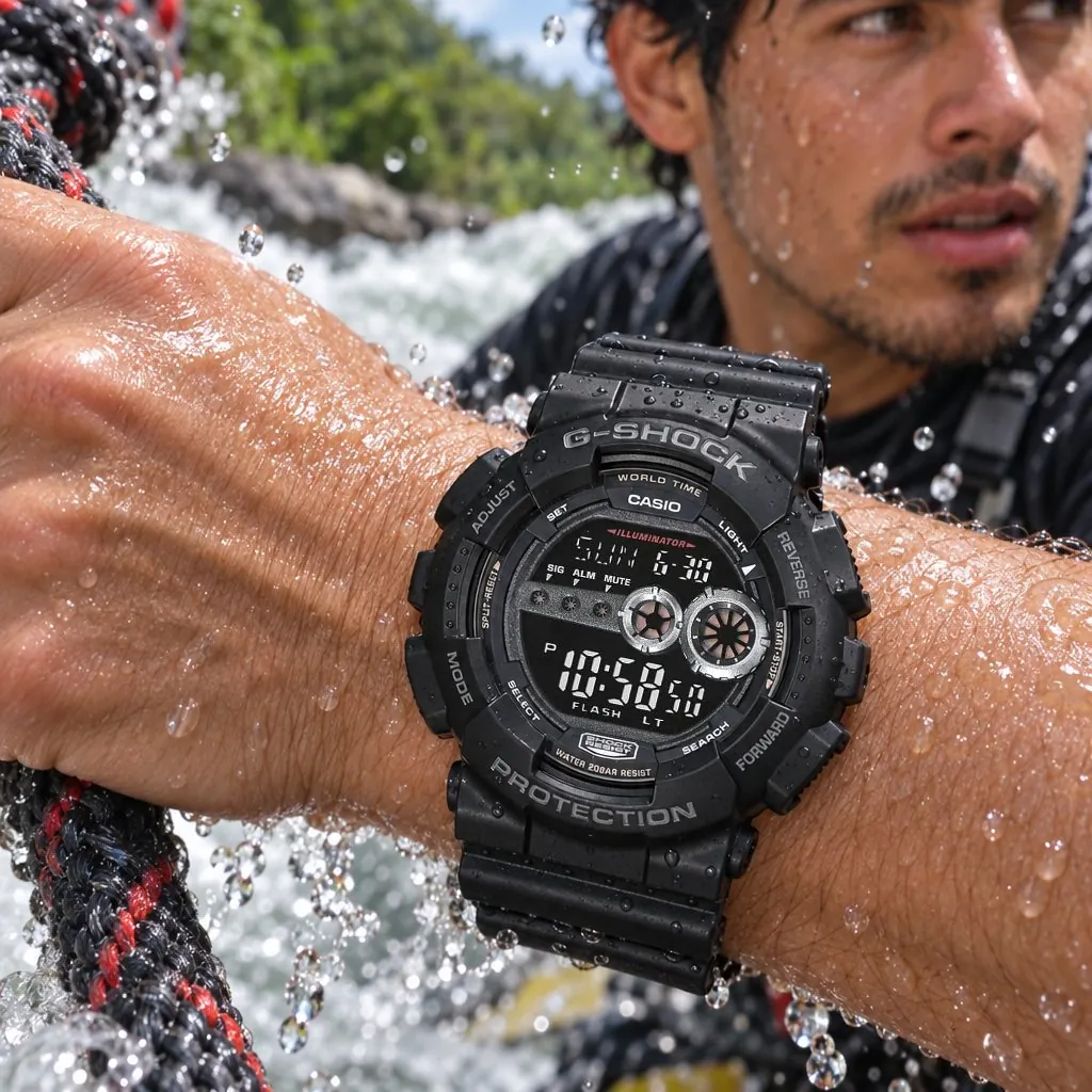 Casio G-Shock GD-100, negro en la muñeca