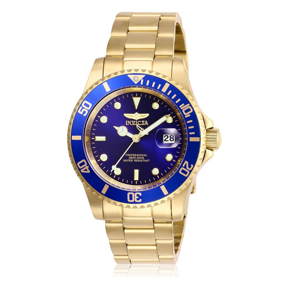 Invicta Pro Diver de cuarzo, oro y azul (26974), foto del producto