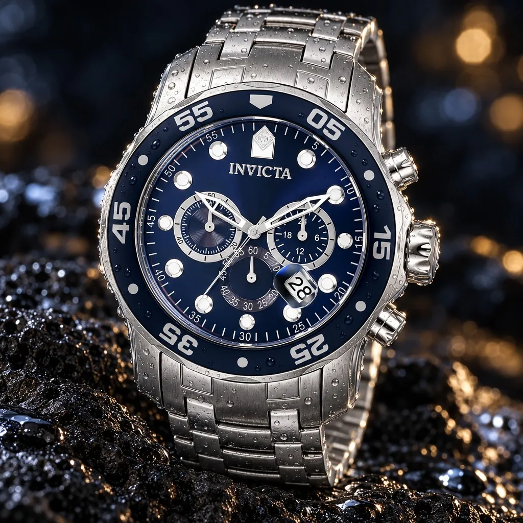 Invicta Pro Diver cronógrafo, acero con esfera azul (0070)