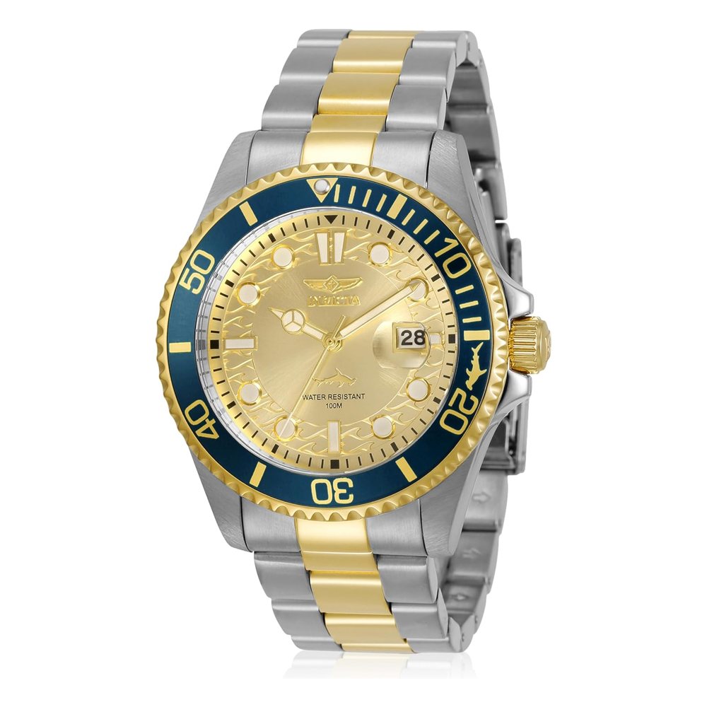 Invicta Pro Diver de cuarzo, dos tonos con esfera dorada (30022), foto del producto